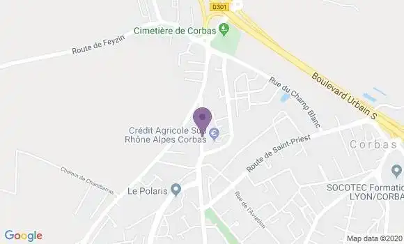 Localisation Banque Populaire Agence de Corbas