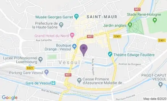 Localisation Banque Populaire Agence de Vesoul