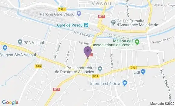 Localisation Banque Populaire Agence de Vesoul Sud