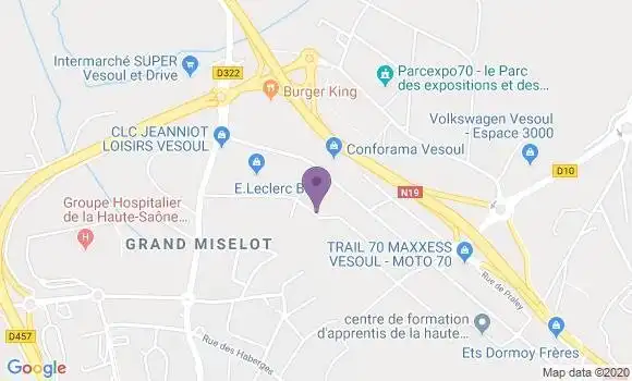 Localisation Banque Populaire Agence de Vesoul Nord