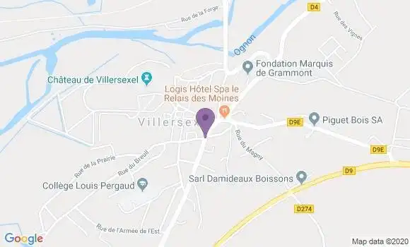 Localisation Banque Populaire Agence de Villersexel