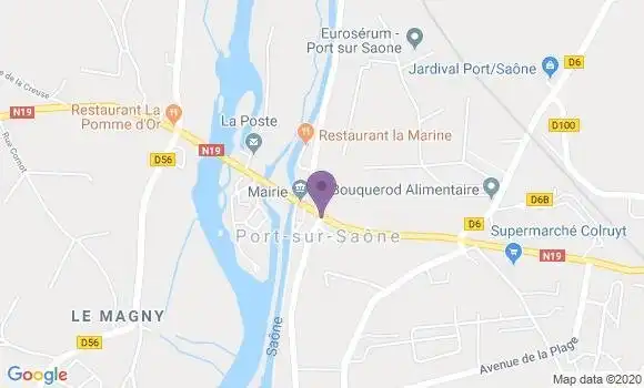 Localisation Banque Populaire Agence de Port sur Saône