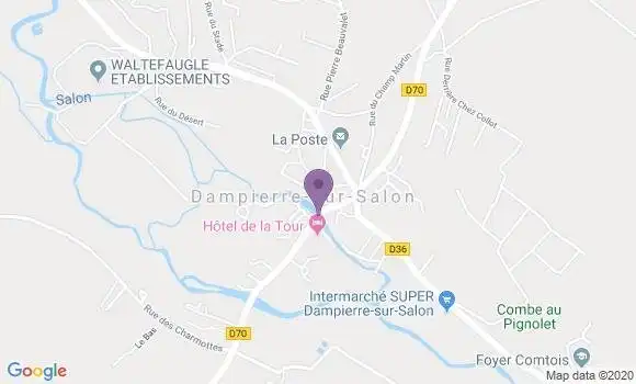Localisation Banque Populaire Agence de Dampierre sur Salon