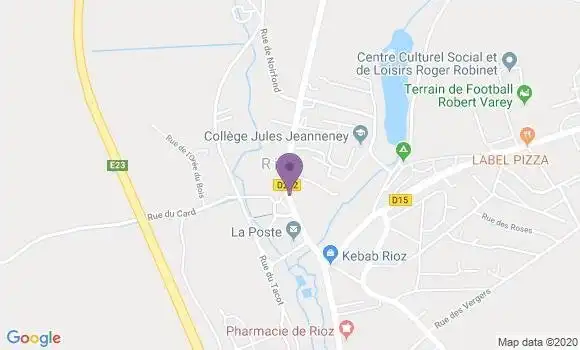 Localisation Banque Populaire Agence de Rioz