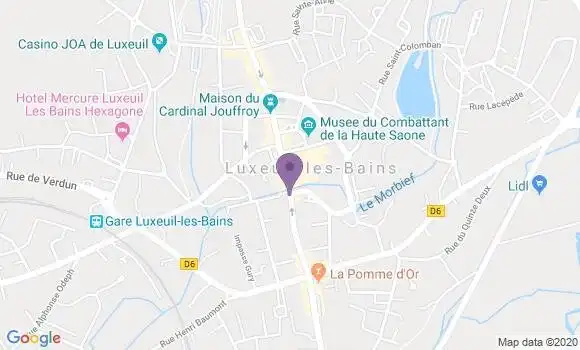 Localisation Banque Populaire Agence de Luxeuil les Bains