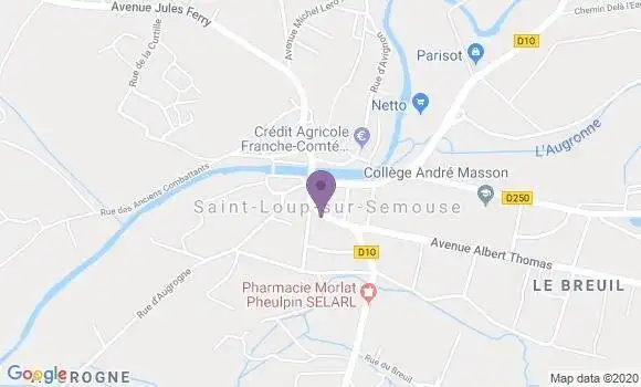 Localisation Banque Populaire Agence de Saint Loup sur Semouse