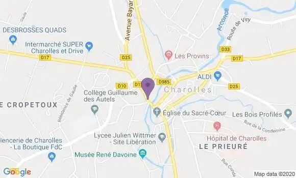 Localisation Banque Populaire Agence de Charolles