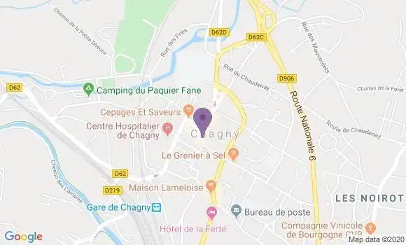 Localisation Banque Populaire Agence de Chagny