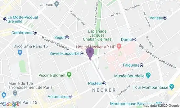 Localisation LCL Agence de Paris Pasteur
