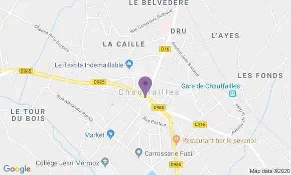 Localisation Banque Populaire Agence de Chauffailles