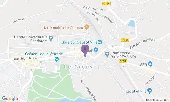 Localisation Banque Populaire Agence de Le Creusot Schneider
