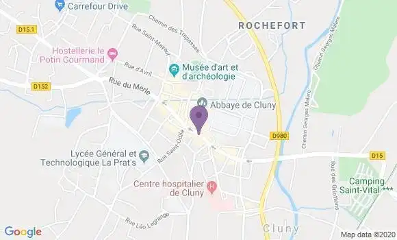 Localisation Banque Populaire Agence de Cluny