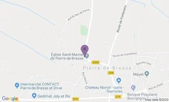 Localisation Banque Populaire Agence de Pierre de Bresse