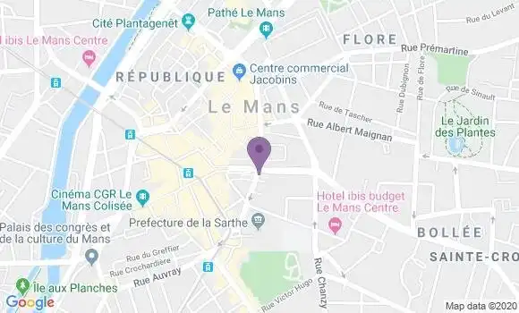 Localisation Banque Populaire Agence de Le Mans