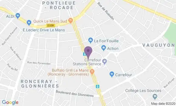 Localisation Banque Populaire Agence de Le Mans Sud