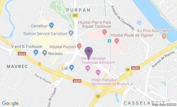 Localisation LCL Agence de Toulouse Purpan
