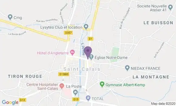 Localisation Banque Populaire Agence de Saint Calais