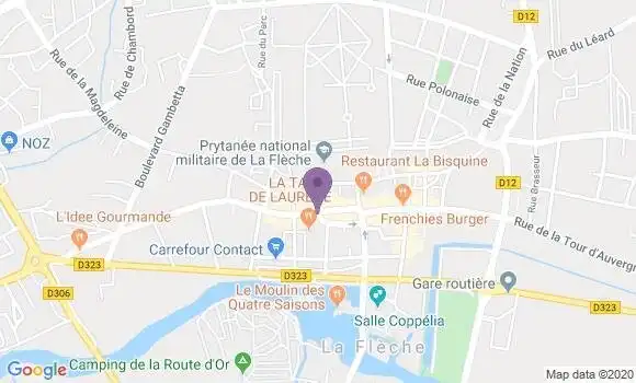 Localisation Banque Populaire Agence de La Flèche