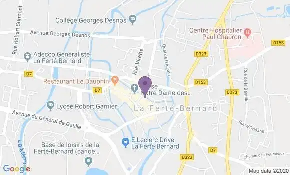 Localisation Banque Populaire Agence de La Ferté Bernard