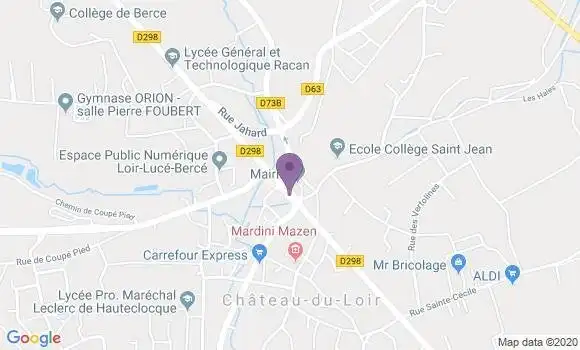 Localisation Banque Populaire Agence de Château du Loir