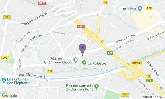 Localisation Banque Populaire Agence de Chambéry Joppet