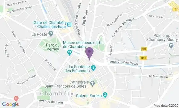 Localisation Banque Populaire Agence de Chambéry