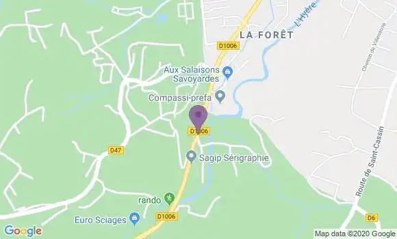 Localisation Banque Populaire Agence de Cognin