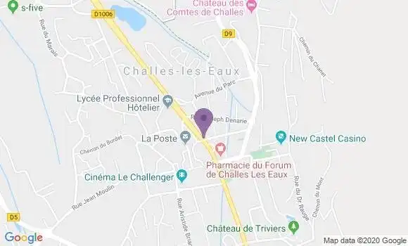 Localisation Banque Populaire Agence de Challes les Eaux