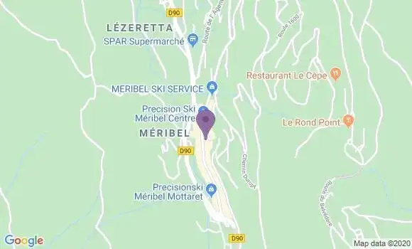 Localisation Banque Populaire Agence de Méribel