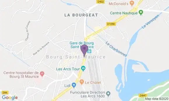 Localisation Banque Populaire Agence de Bourg Saint Maurice
