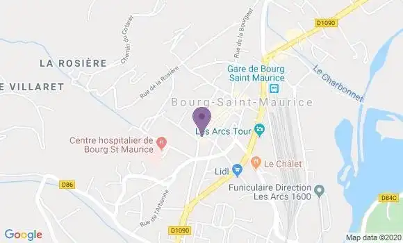 Localisation Banque Populaire Agence de Les Arcs Bourg Saint Maurice