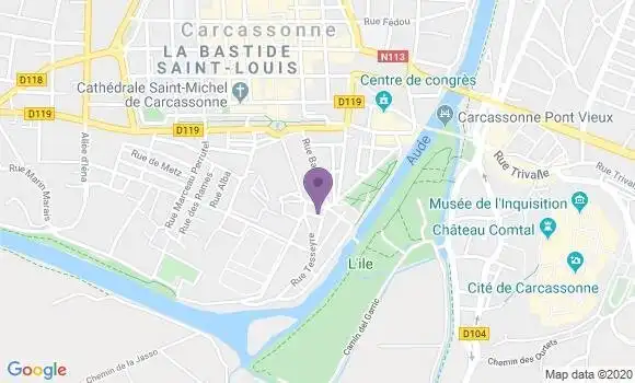 Localisation LCL Agence de Carcassonne