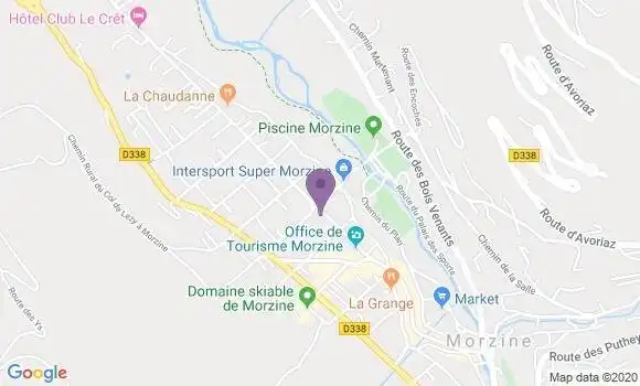 Localisation Banque Populaire Agence de Morzine