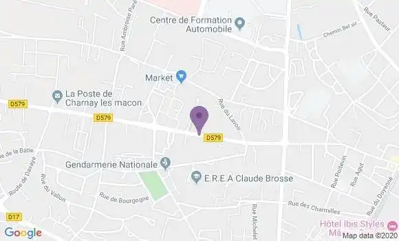 Localisation LCL Agence de Charnay lès Mâcon
