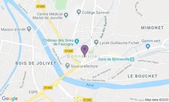 Localisation Banque Populaire Agence de Bonneville