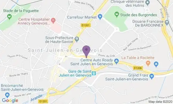 Localisation Banque Populaire Agence de Saint Julien en Genevois
