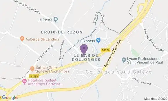 Localisation Banque Populaire Agence de Collonges sous Salève