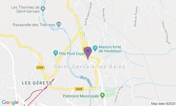 Localisation Banque Populaire Agence de Saint Gervais les Bains