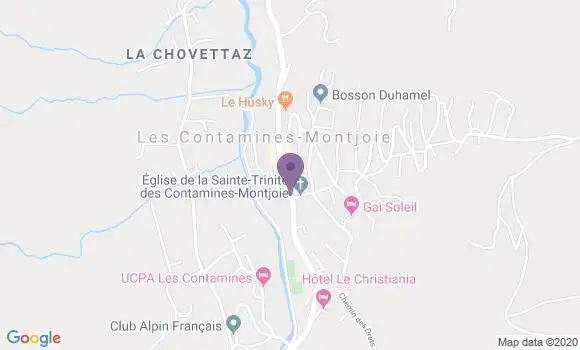 Localisation Banque Populaire Agence de Les Contamines Montjoie
