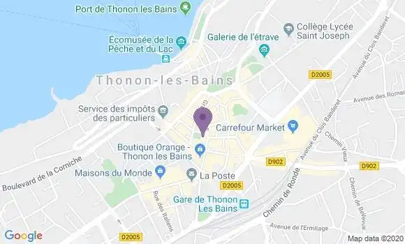 Localisation Banque Populaire Agence de Thonon les Bains
