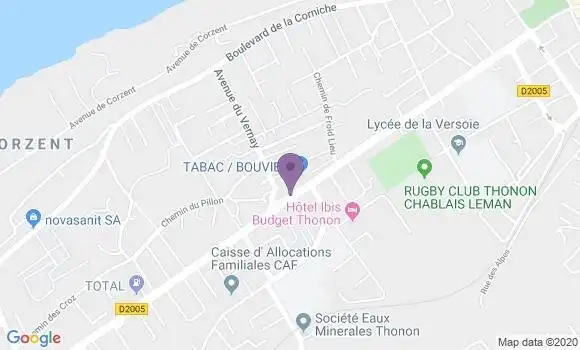 Localisation Banque Populaire Agence de Thonon les Bains Grangette
