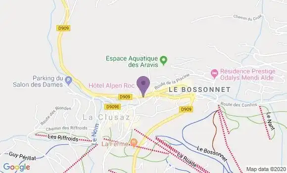Localisation Banque Populaire Agence de La Clusaz