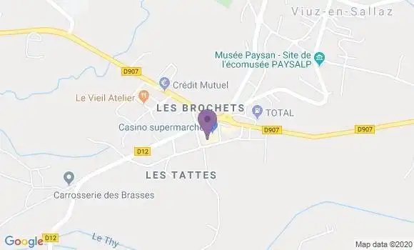 Localisation Banque Populaire Agence de Viuz en Sallaz
