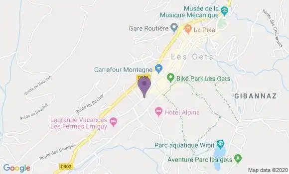 Localisation Banque Populaire Agence de Les Gêts