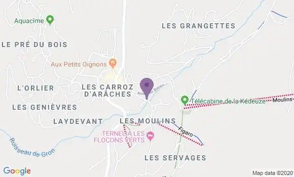 Localisation Banque Populaire Agence de Les Carroz d