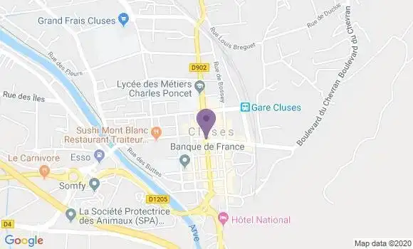 Localisation Banque Populaire Agence de Cluses les Ewues