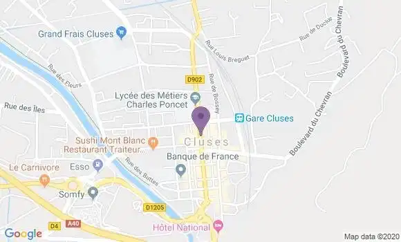 Localisation Banque Populaire Agence de Cluses