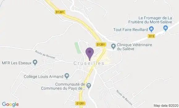 Localisation Banque Populaire Agence de Cruseilles