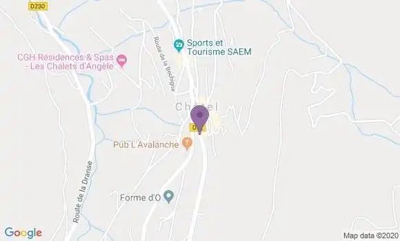 Localisation Banque Populaire Agence de Châtel