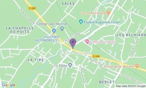 Localisation Banque Populaire Agence de Saint Jorioz